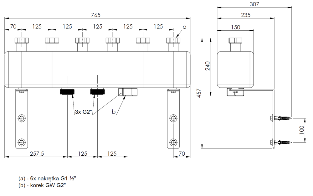 77320 Изоляция для сепаратора шлама ADS 160 - Размеры AFRISO 1