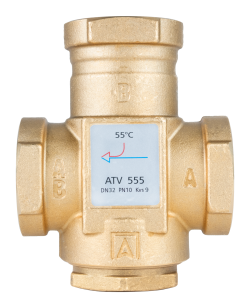 Термический клапан ATV 555, DN32, ВР1 1/4", kvs 9, 60°C