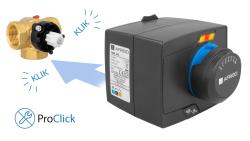 Управляющий набор ProClick: 3-ходовой поворотный смесительный клапан ARV 386 Vario ProClick, DN40, ВР1 1/2", Kvs 14-36 + электрический привод ARM 343 ProClick