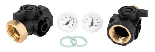 81275 Комплект из двух запорных клапанов ВР1" с термометрами для ProCalida EF1 K  - Фотогалерея AFRISO 1
