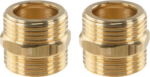 9050007 Комплект из двух ниппелей НРП1" с плоскими прокладками для подсоединения модулей BTU/BRU к коллекторам ProCalida VA 1C - Фотогалерея AFRISO 1