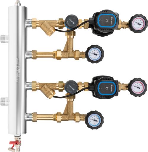 9096620 Смесительный набор с гидрострелкой BPS 966 AP, два контура с поворотным клапаном ARV 362 Vario ProClick, насос AFRISO APH 15-7/130 - Фотогалерея AFRISO 1