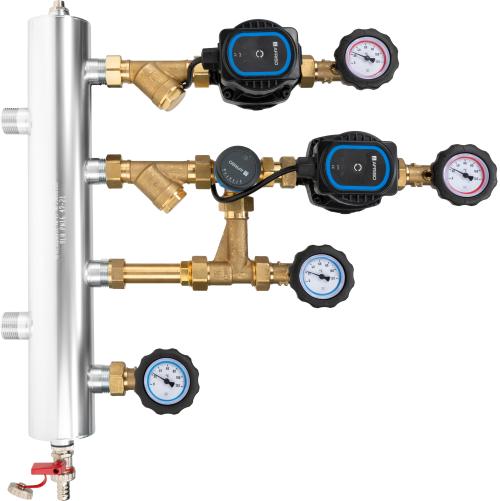 9090620 Смесительный набор с гидрострелкой BPS 906 AP, контур без смешивания и с поворотным клапаном ARV Vario ProClick 362, насосы AFRISO APH 160 - Фотогалерея AFRISO 1