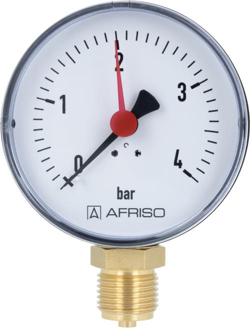 63562 Манометр RF 80, fi80 мм, 0÷4 бар, НР1/2", rad, кл. 2,5 - Фотогалерея AFRISO 1