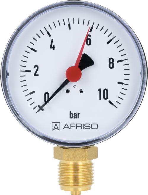 63564 Манометр RF 80, fi80 мм, 0÷10 бар, НР1/2", rad, кл. 2,5 - Фотогалерея AFRISO 1
