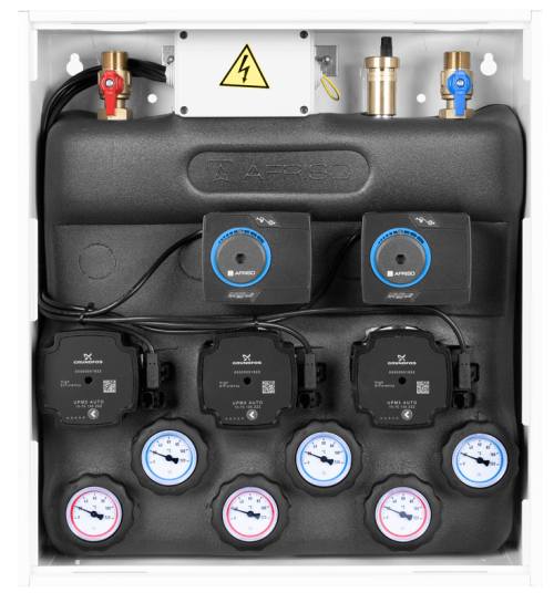 7655500 PrimoBox AZB 555 с коллектором, 1 контур без смешивания и 2 контура со смесительным клапаном и приводом ARM - Фотогалерея AFRISO 1
