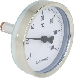 Термометр биметаллический BiTh 63, fi63 мм, 0÷120°C, L 40 мм, НР1/2", ax, кл. 2