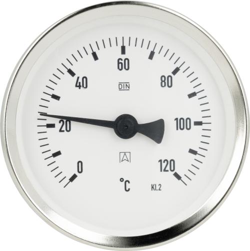 63806 Термометр биметаллический BiTh 80, fi80 мм, 0÷120°C, L 40 мм, НР1/2", ax, кл. 2 - Фотогалерея AFRISO 1