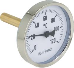Термометр биметаллический BiTh 80, fi80 мм, 0÷120°C, L 63 мм, НР1/2", ax, кл. 2