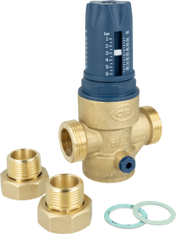 Редуктор давления воды BPR 423 с фильтрующей сеткой, полувинты НР1"