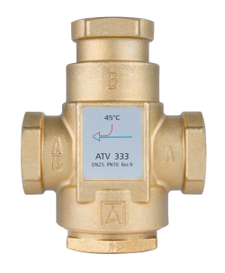 Термический клапан ATV 333, DN25, ВР1", kvs 9, 45°C