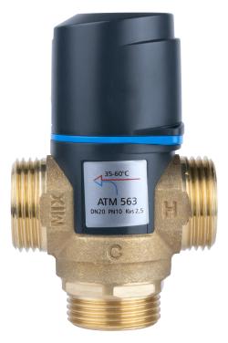 Термостатический смесительный клапан ATM 563, DN20, НРП1", 35÷60°C, Kvs 2,5 м³/ч