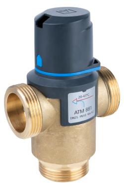 Термостатический смесительный клапан ATM 881, DN25, НРП1 1/4", 20÷43°C, Kvs 4,2 м³/ч