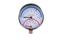 Термоманометр TM 80, fi80 мм, 0÷6 бар, 20÷120°C, НР1/4", ax, кл. 2,5