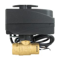 2-ходовой шаровой кран с приводом BEV, DN15, ВР1/2", Kvs 20 м³/ч, 24 В AC, НО