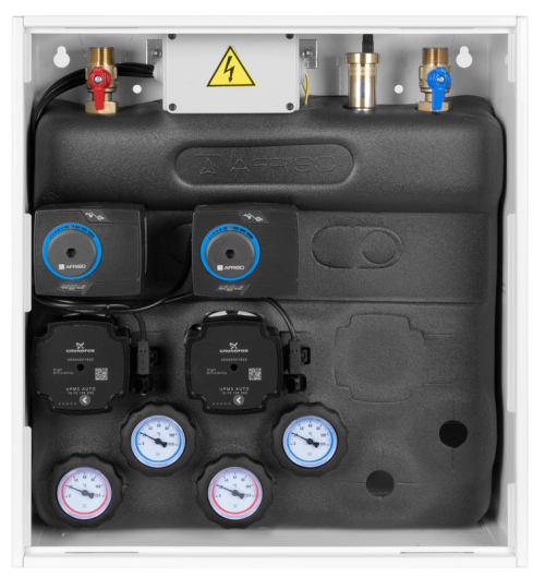 PrimoBox AZB 455 с коллектором, 2 контура со смесительным клапаном и приводом ARM