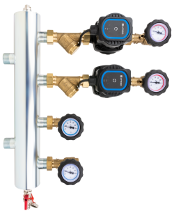 Смесительный набор с гидрострелкой BPS 900 AP, два контура без смешивания, насосы AFRISO APH 160