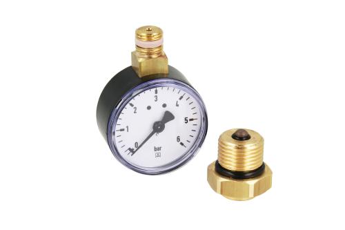 Манометр RF50 с монтажным клапаном для коллектора грунтового источника тепла ProCalida GT3 или IN