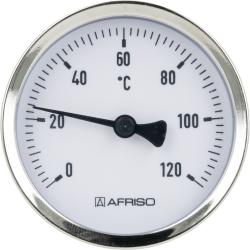 Термометр биметаллический BiTh 63, fi63 мм, 0÷120°C, L 40 мм, НР1/2", ax, кл. 2