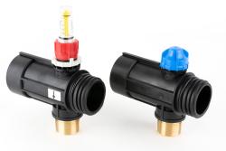 Один контур коллектора ProCalida IN 1 1/2", межосевое расстояние 100 мм, НР1", ротаметр 4÷20 л/мин